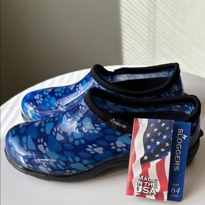 Sloggers Waterproof Garden Shoes Removable Comfortable Insoles Paw Prints NWT 8
